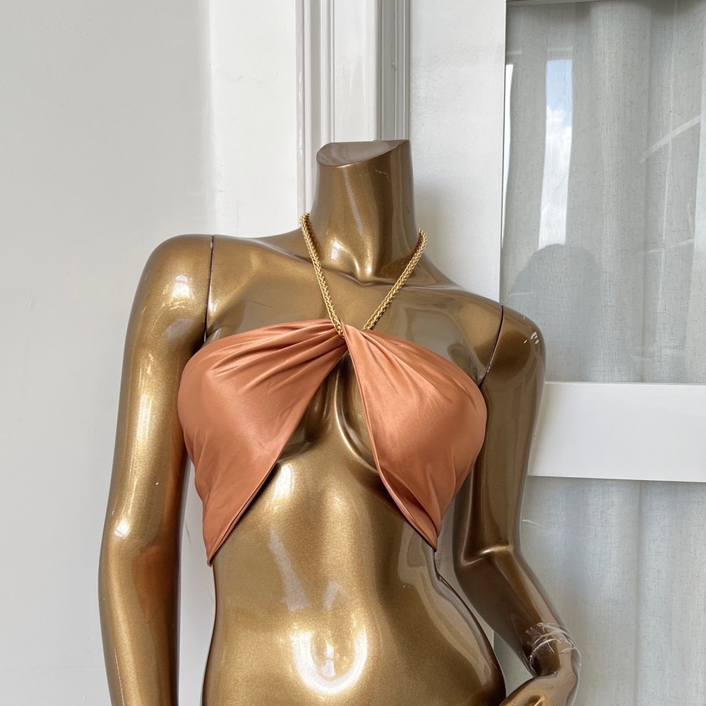 Brand New Stylish Copper Halter Top!